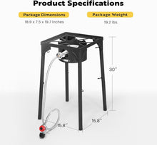 Load image into Gallery viewer, Compact 100,000 BTU Propane Camping Stove - Quick Assembly and Portability