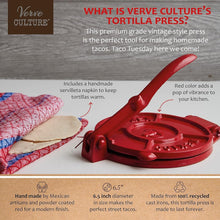 Load image into Gallery viewer, Deluxe Street Taco &amp; Quesadilla Maker - Cast Iron Tortilla Press with Recipes