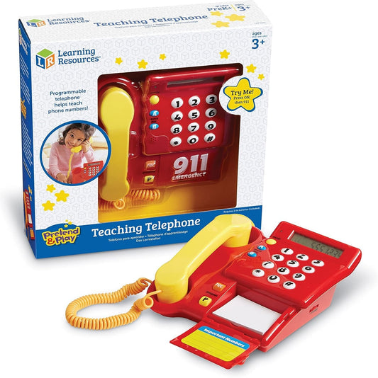 Bright Multi-Color Pretend Play Telephone for Toddlers, Ages 3+, Develops Skills