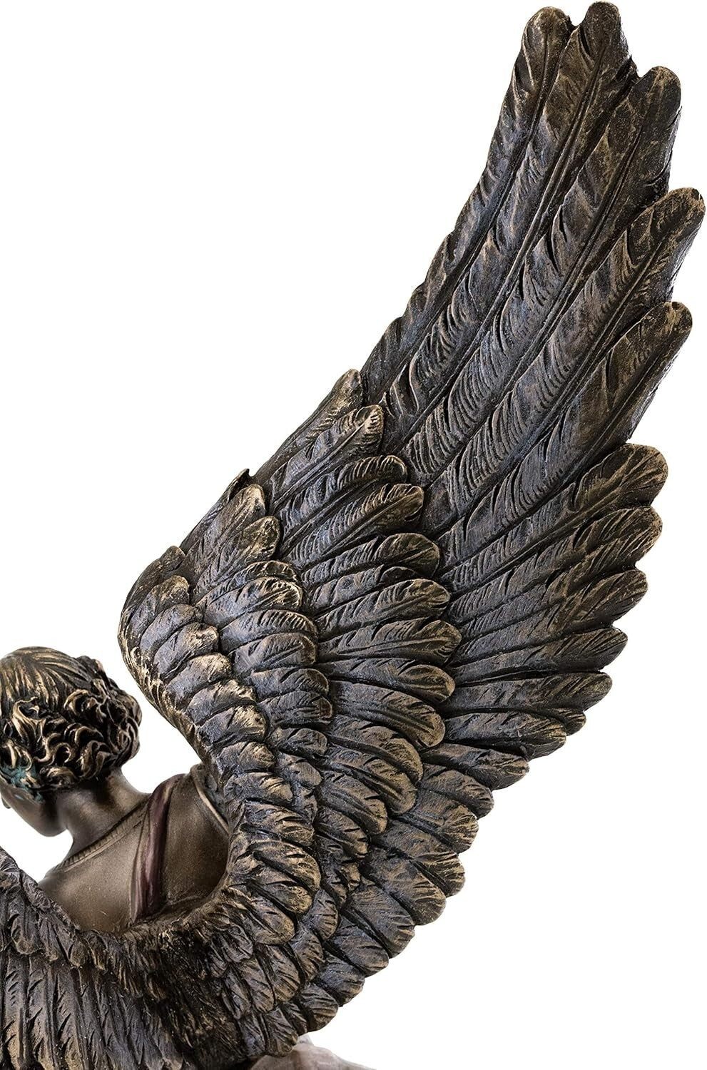 Premium 14.5-Inch St. Michael Statue - Hand-Painted Cold-Cast Bronze Collectible