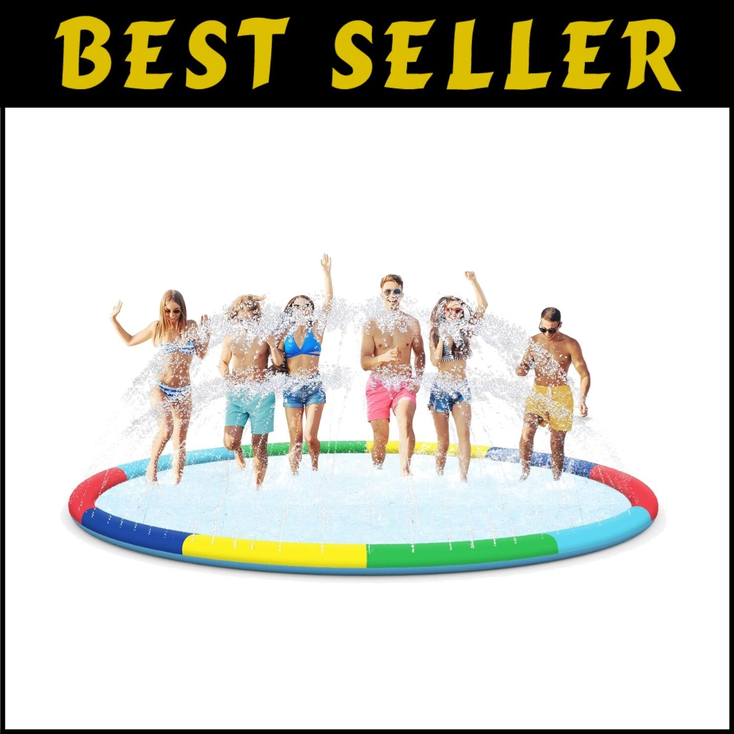 Oversized 16ft Baby Splash Pad with Customizable Water Spray for Summer Play