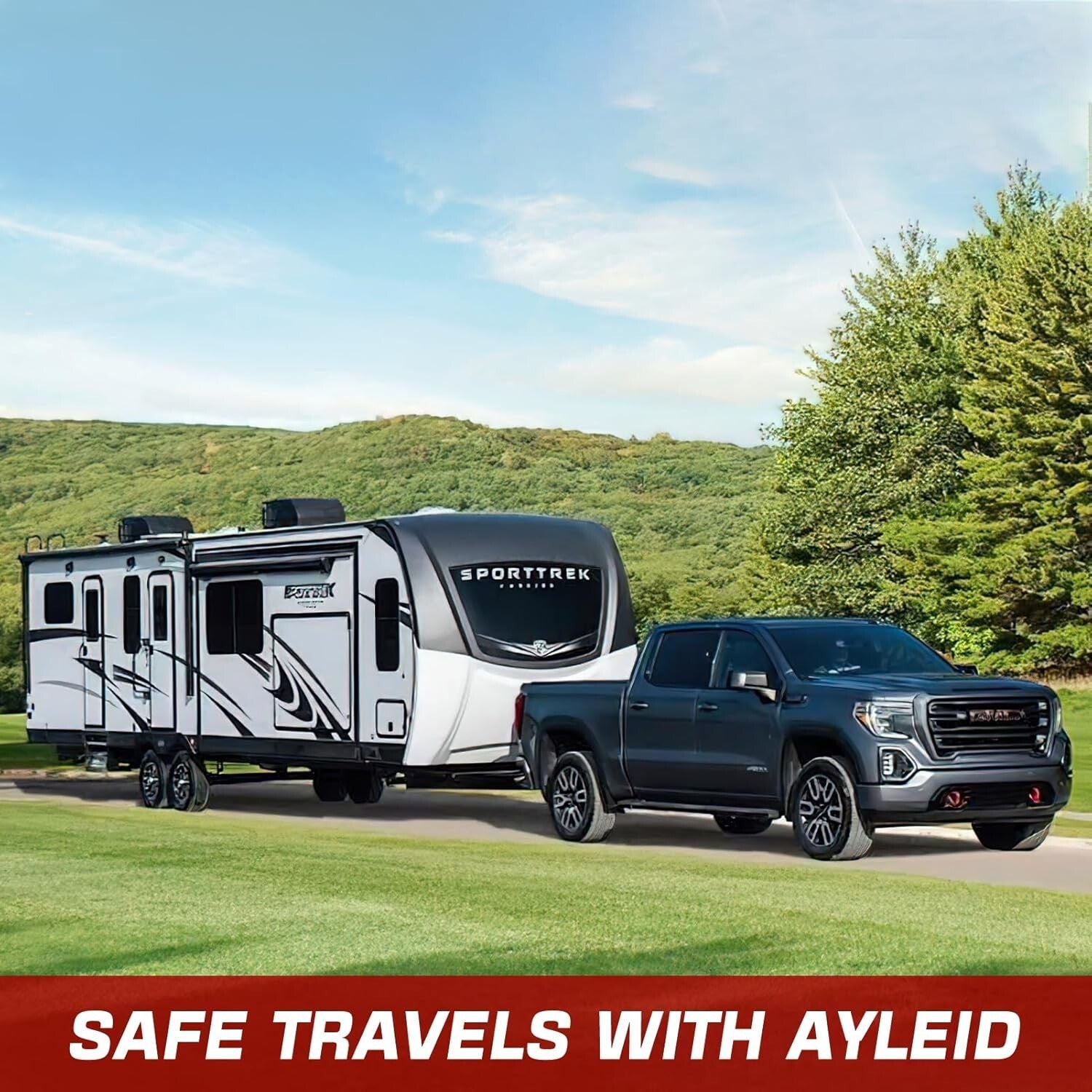 Durable Powder Coated Tri-Ball Hitch with 12000 LBS Capacity & Lifetime Warranty