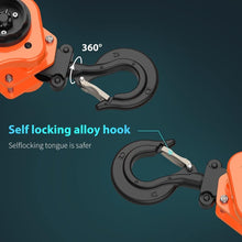 Load image into Gallery viewer, 3/4 Ton Lever Chain Hoist with 10ft G80 Chain - CE Certified Safety Device