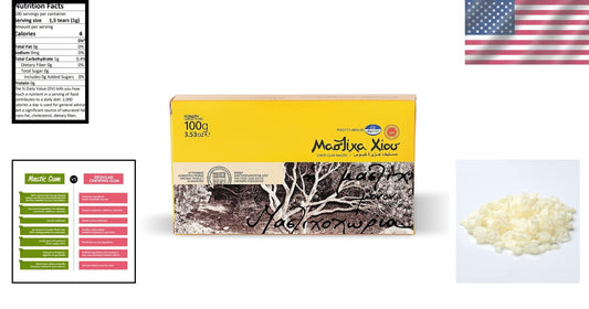 Chios Mastic Gum 3.52oz - Authentic Sugar-Free Mastiha for Healthy Living