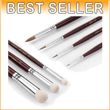 Load image into Gallery viewer, 7-Piece Miniature Paint Brush Set with Kolinsky Sable &amp; Goat Hair for Detail