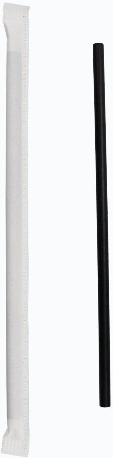 Bulk Black Paper Drinking Straws – 1000 Individually Wrapped Eco-Friendly Straws