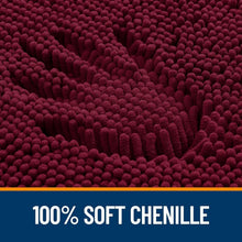 Load image into Gallery viewer, Burgundy 59x20 Chenille Bath Rugs - Extra Plush and Absorbent for Stylish Spaces