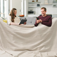 Load image into Gallery viewer, Oversized King Cotton Waffle Blanket 120"x120" - Luxuriously Soft and Breathable
