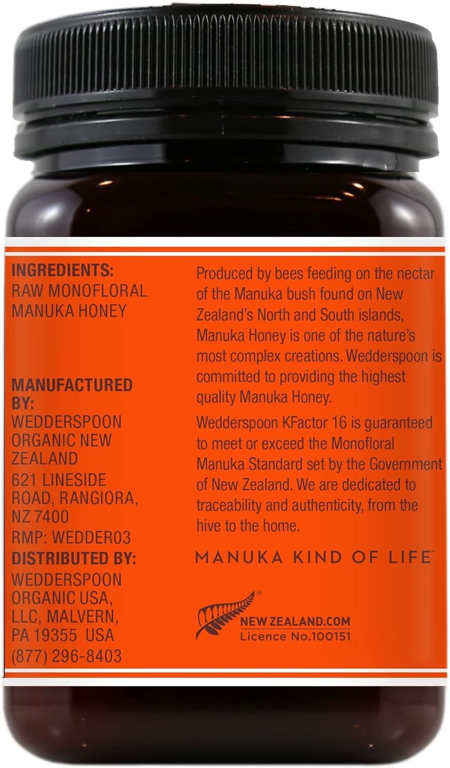 Premium Unpasteurized KFactor 16 Manuka Honey - 17.6 Oz for Daily Health Boost