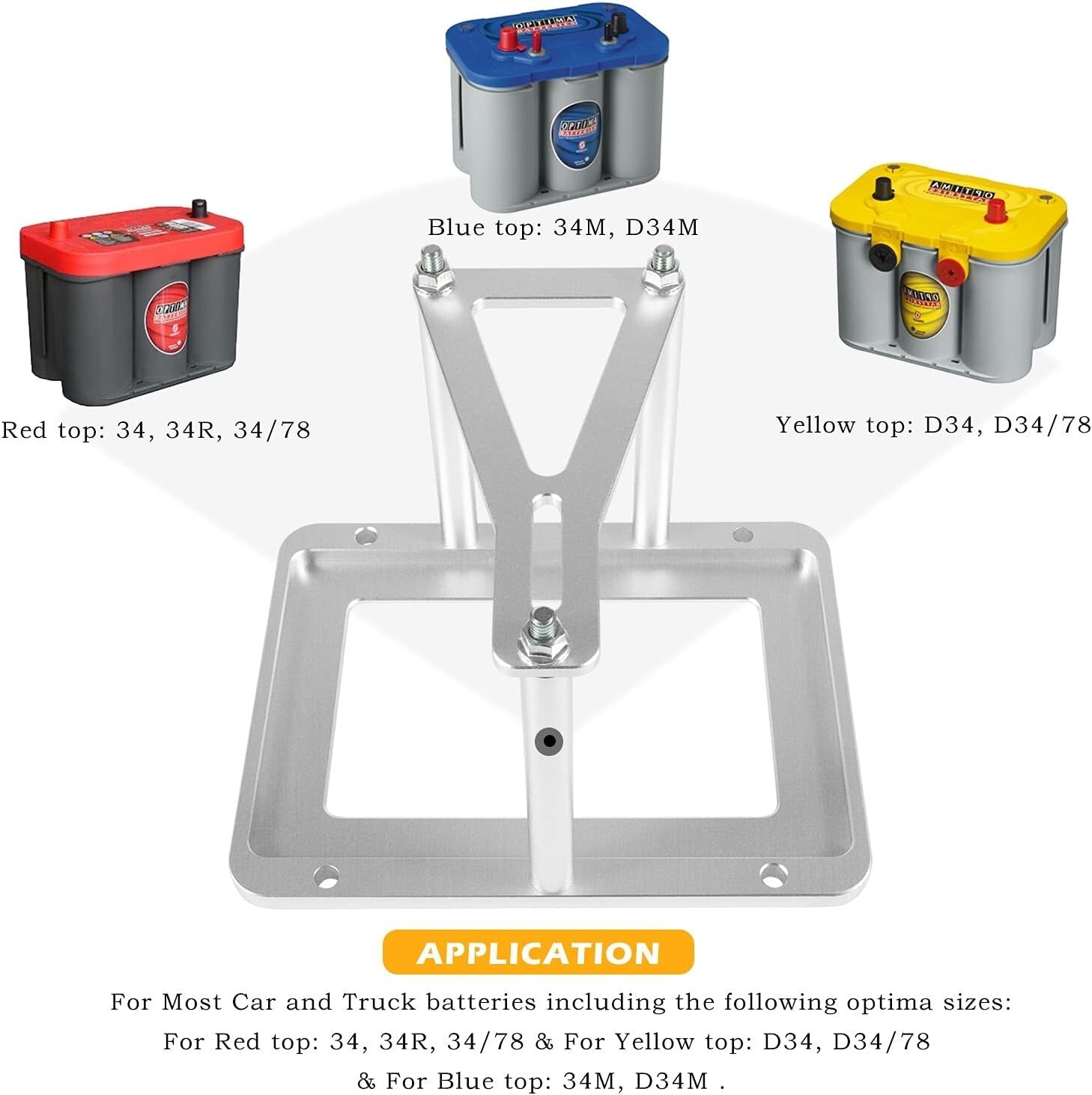 Durable Battery Mount Kit for Racing Applications - Fits 10.5” x 6.95” Batteries