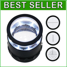 Load image into Gallery viewer, Multi-Scale 10x Loupe with Illumination &amp; Stylish Leather Case - Travel Friendly