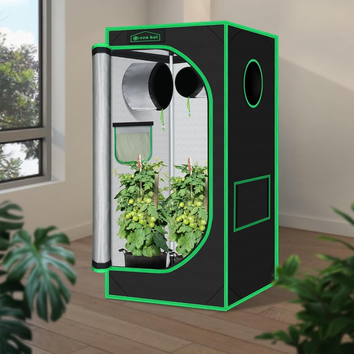 Alloy Steel Frame Hydroponic Grow Tent 24"x24"x48" - Sturdy Plant Environment