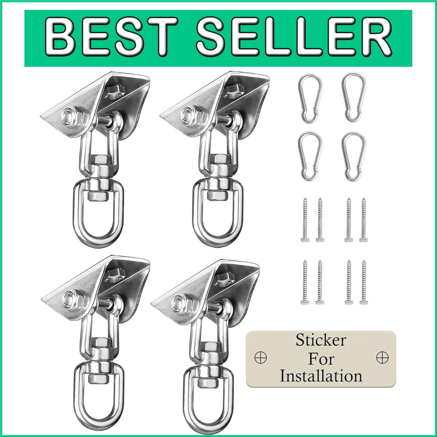 Durable Anti-Rust Heavy Duty Swing Hangers - 2000 LB Capacity - Easy Install