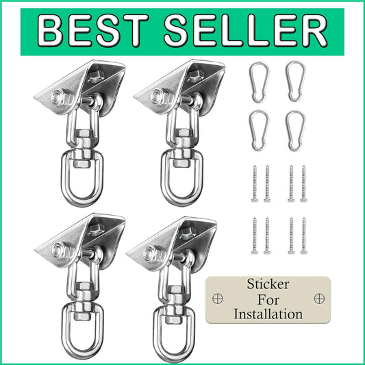 Durable Anti-Rust Heavy Duty Swing Hangers - 2000 LB Capacity - Easy Install