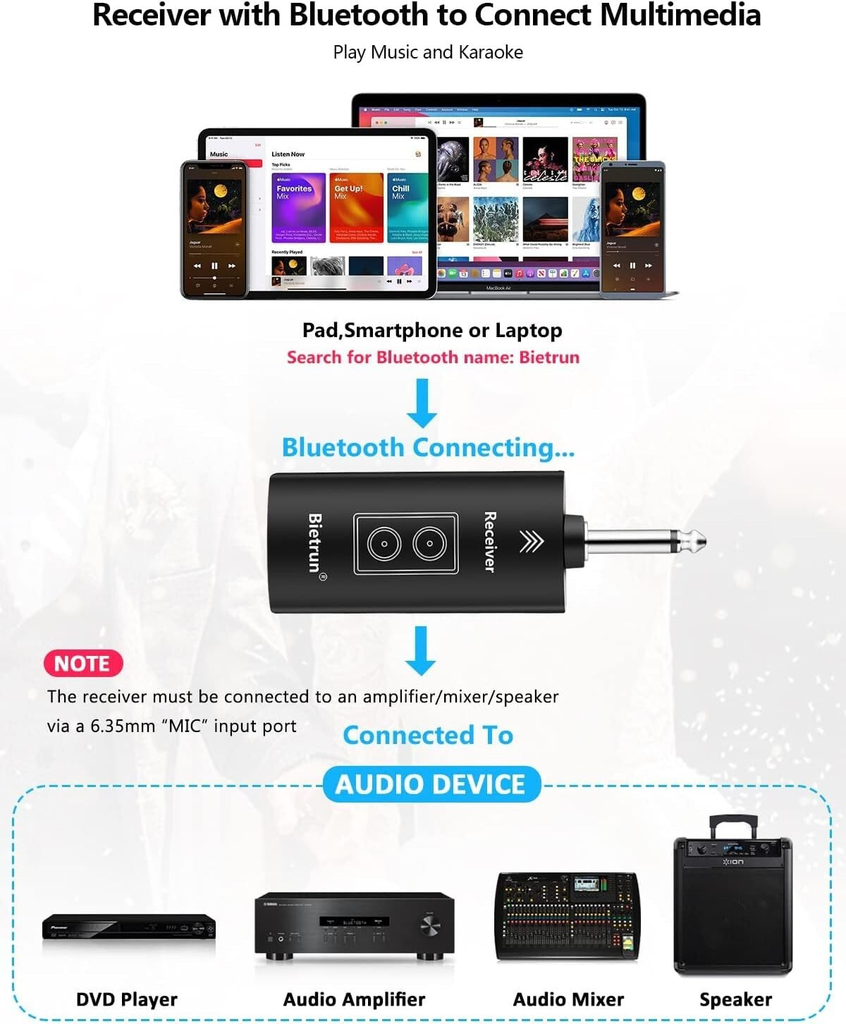 Durable Metal Wireless Microphone - Rechargeable & Ideal for Public Speaking