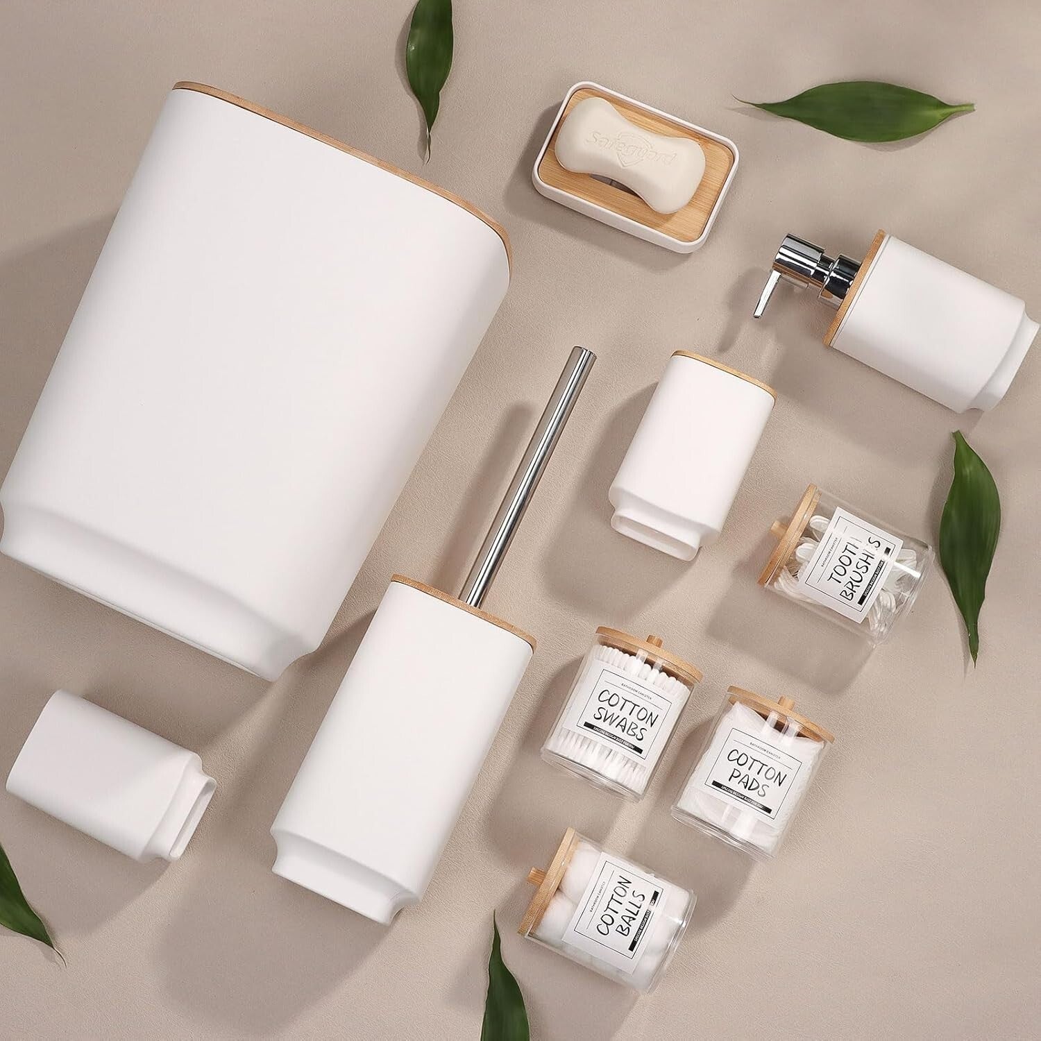 Durable and Stylish 11-Piece White Bathroom Essentials - Perfect Gift Option
