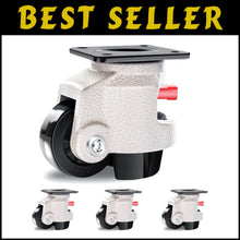 Load image into Gallery viewer, Industrial Grade Leveling Casters Set of 4, 6600 LBS Heavy-Duty with Ratchet Arm