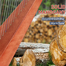 Load image into Gallery viewer, Lightweight Mahogany Harp with 19 Strings and Enhanced Sound Transmission