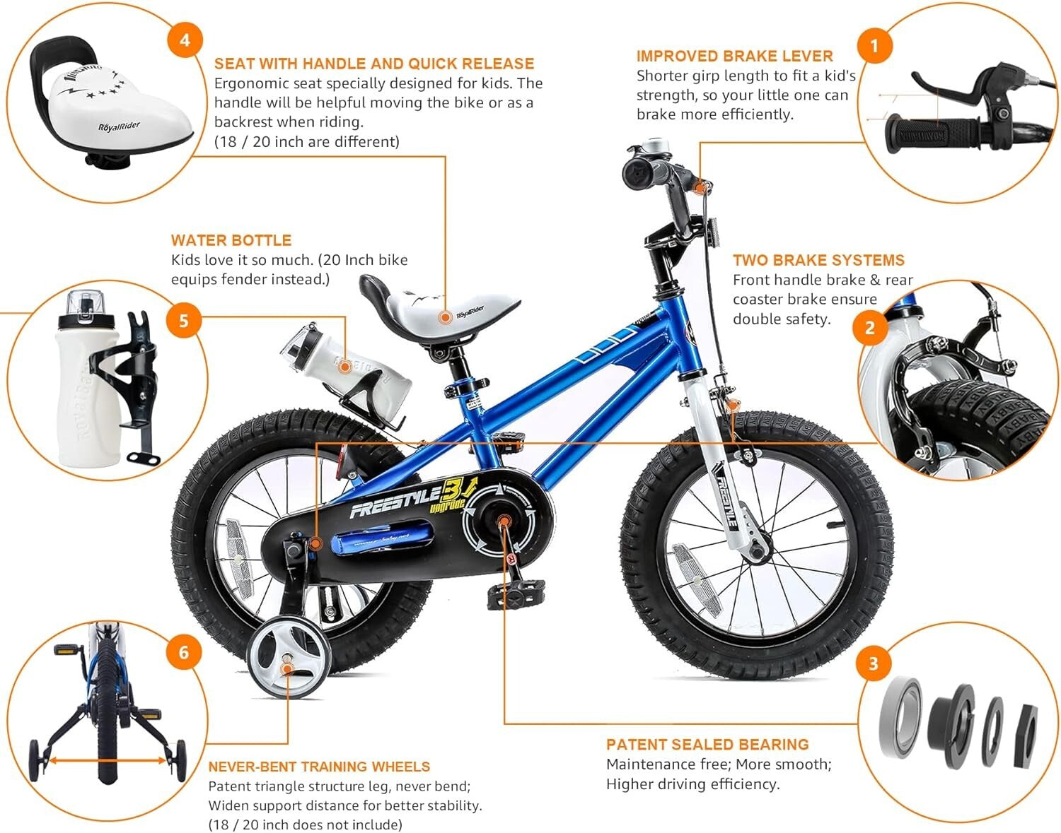 Durable Kids Freestyle Bike with Adjustable Seat and Smooth Pedaling Experience