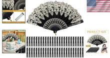 Load image into Gallery viewer, Chic 50 Pcs Lace Folding Fans with Gift Bags - Ideal for Summer Events &amp; Dances
