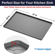 Load image into Gallery viewer, Stain-Resistant Under Sink Mat - 37" x 22" Flexible Silicone for Clean Cabinets