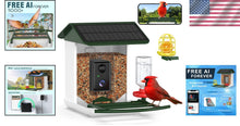 Load image into Gallery viewer, Solar-Powered Bird Feeder Camera with Two-Way Audio and App Alerts for Gardens