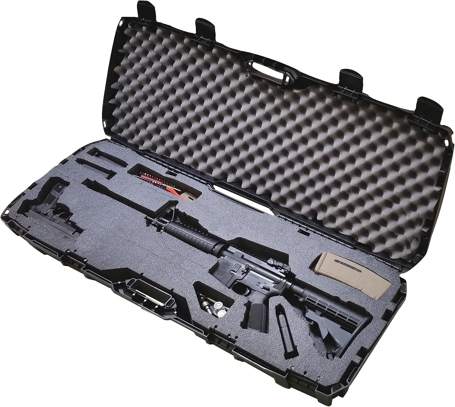 Portable Rifle Case with Snap Closure and Custom Foam for Organized Transport