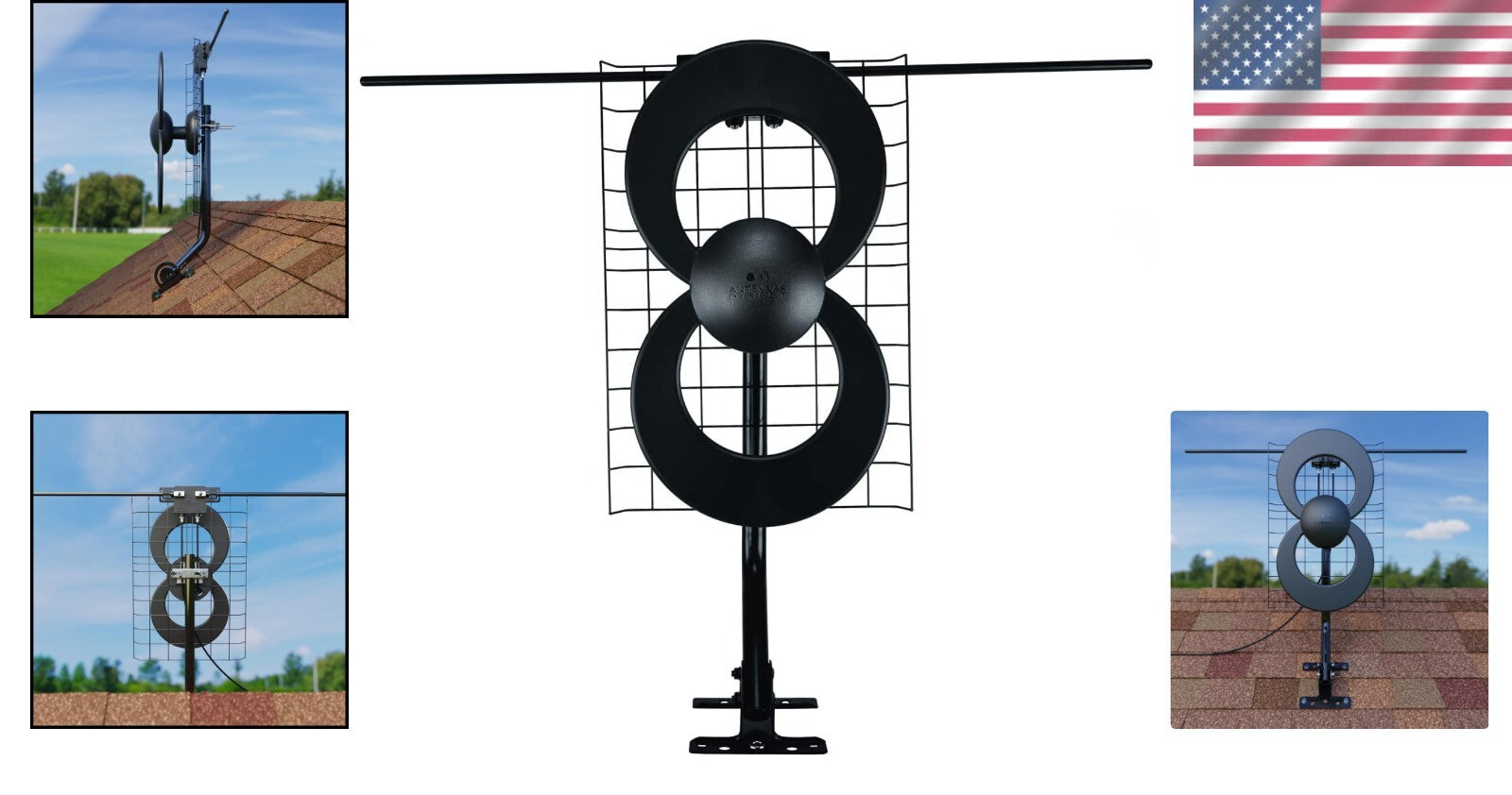 60+ Mile UHF VHF TV Antenna with Reflector for 4K 8K NEXTGEN TV - ClearStream 2V