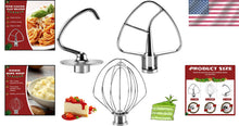 Load image into Gallery viewer, Efficient KitchenAid Stand Mixer Attachments - 4.5 QT Stainless Steel Set