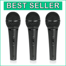 Load image into Gallery viewer, High-Performance Dynamic Microphones - 3-Pack for Vocal and Instrument Use