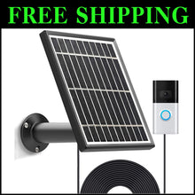 Load image into Gallery viewer, Durable Solar Panel Compatible with Ring Video Doorbell 1 - 16ft Cable Included
