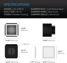 Load image into Gallery viewer, Ultimate 1600 CFM Attic Fan with Stainless Steel Blades &amp; Shutter Dampers