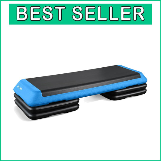 Durable Aerobic Step with 4 Risers - Customizable Heights for Intense Workouts