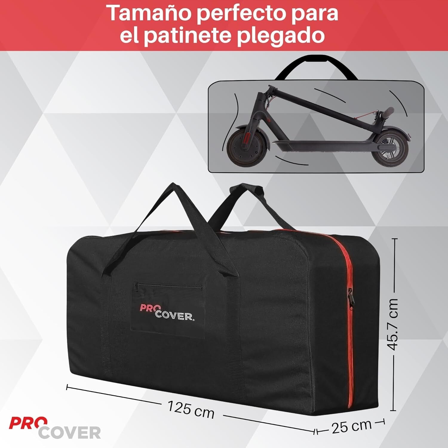 Large Electric Scooter Carrying Bag with Adjustable Backpack - Ideal for Travel