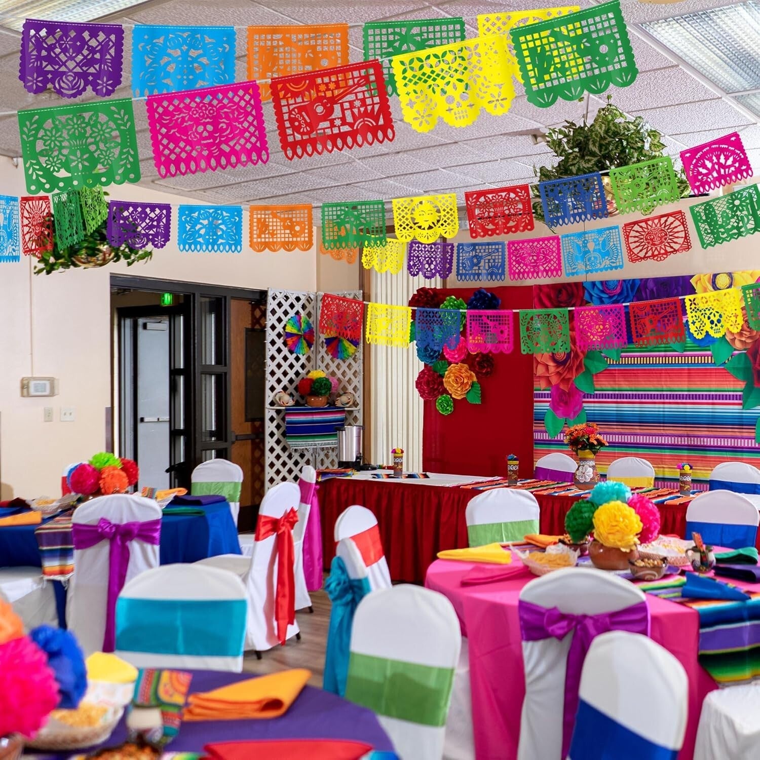 Durable Plastic 180 FT Cinco De Mayo Banner Set – Perfect for Party Spaces