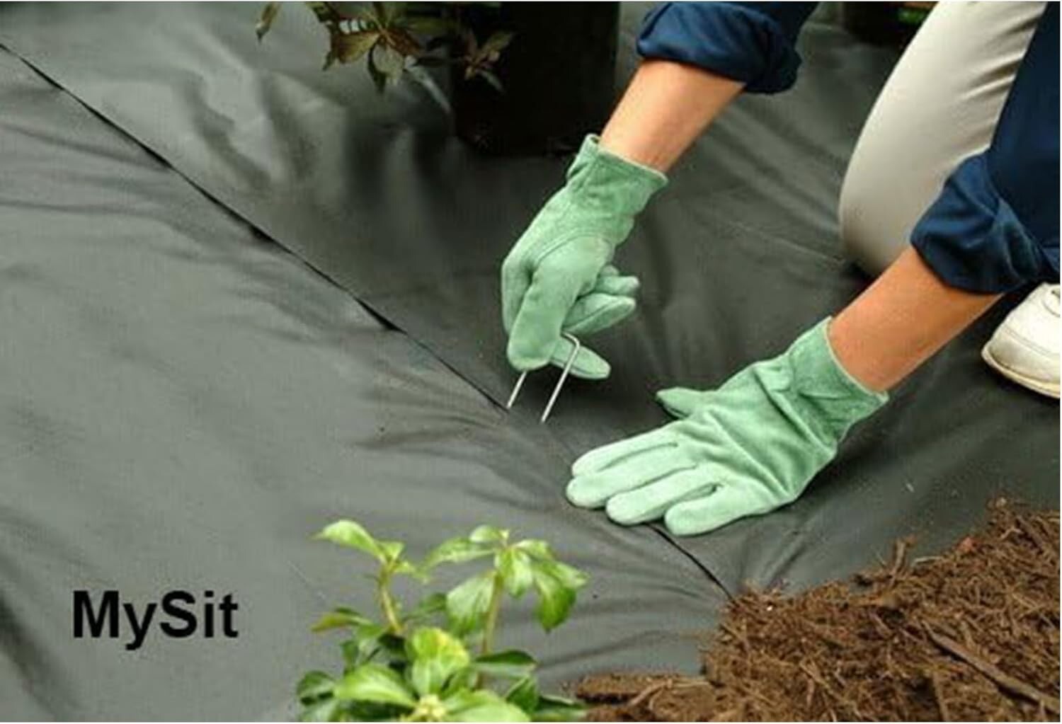 12” Heavy Duty Landscape Staples - 200 Galvanized Steel Pegs for Garden Use