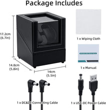 Load image into Gallery viewer, Black Elegant Watch Winder Box with Two Rotation Modes - Perfect Gift for Men