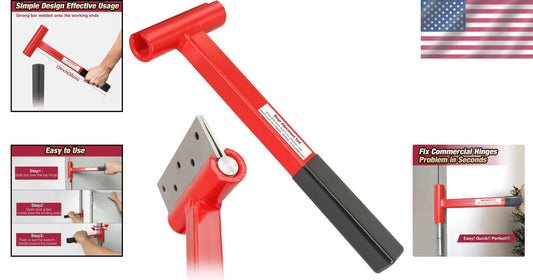 Powder-Coated Commercial Door Hinge Tool with Rubber Handle for Precision