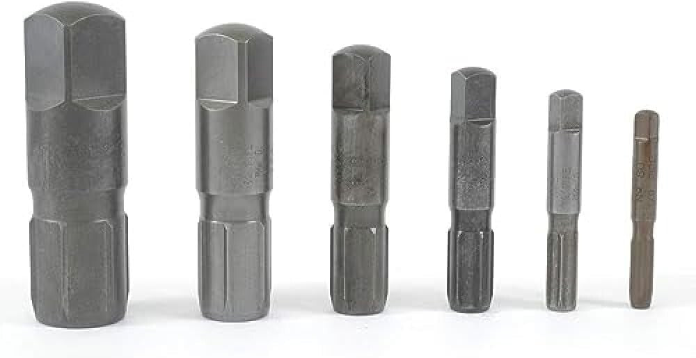 Model 883 6-Piece Pipe Extractor Set: Durable Steel for Broken Pipes (1/8"-1")