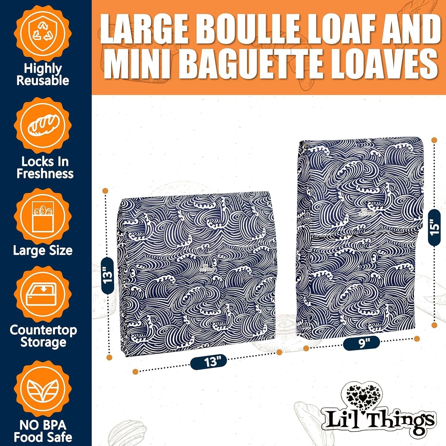 Sustainable Beeswax Bread Storage Bags - Extend Freshness, Reduce Plastic Waste