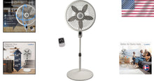 Load image into Gallery viewer, Quiet Indoor Pedestal Fan with Remote Control, Timer &amp; Adjustable Height - 18"