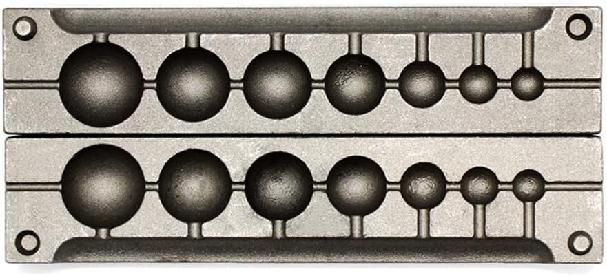Lead Round Sinker Mold with 7 Cavities for Custom Weights - Fishing Essentials
