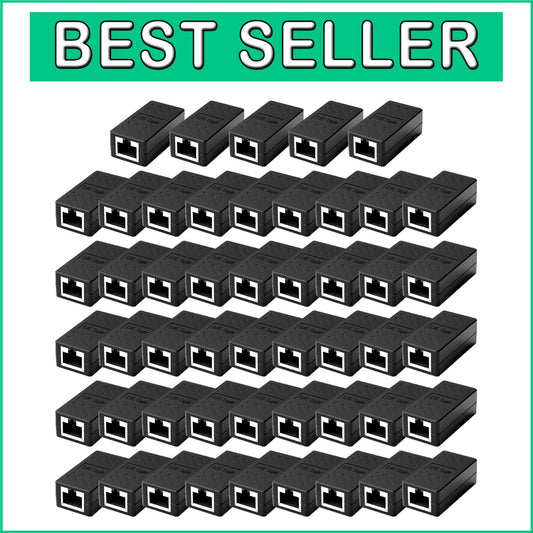 50 PCS RJ45 Coupler - Gigabit Ethernet Extender for Fast and Secure Connects
