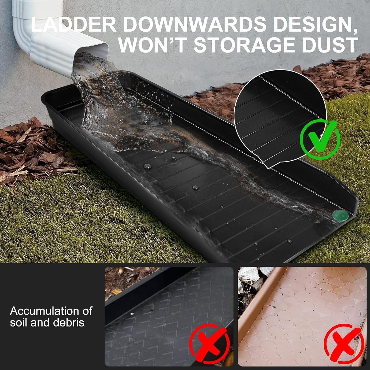 Easy Install 4-Pack Gutter Downspout Extensions - Protect Your Home's Foundation
