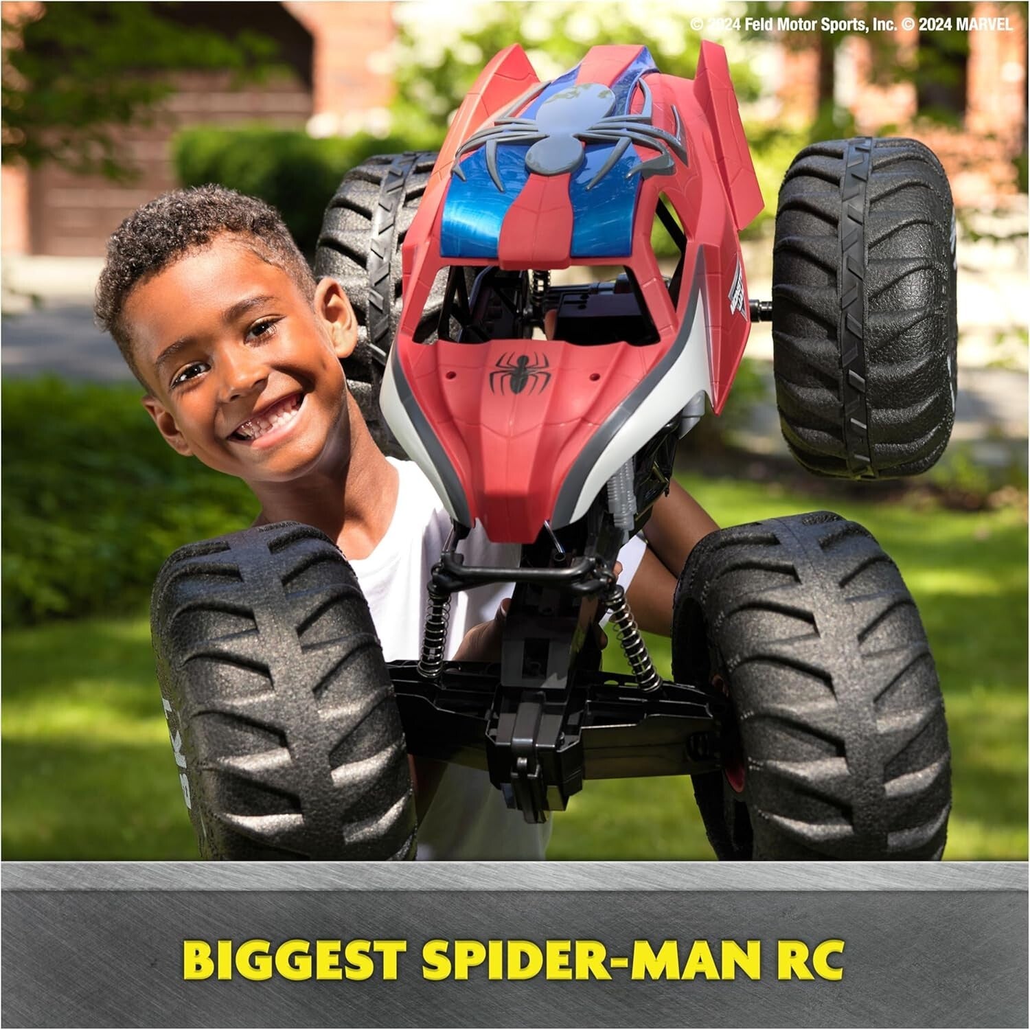 Epic Mega Spider-Man RC Truck - 2ft, Remote Control, Perfect Holiday Gift!