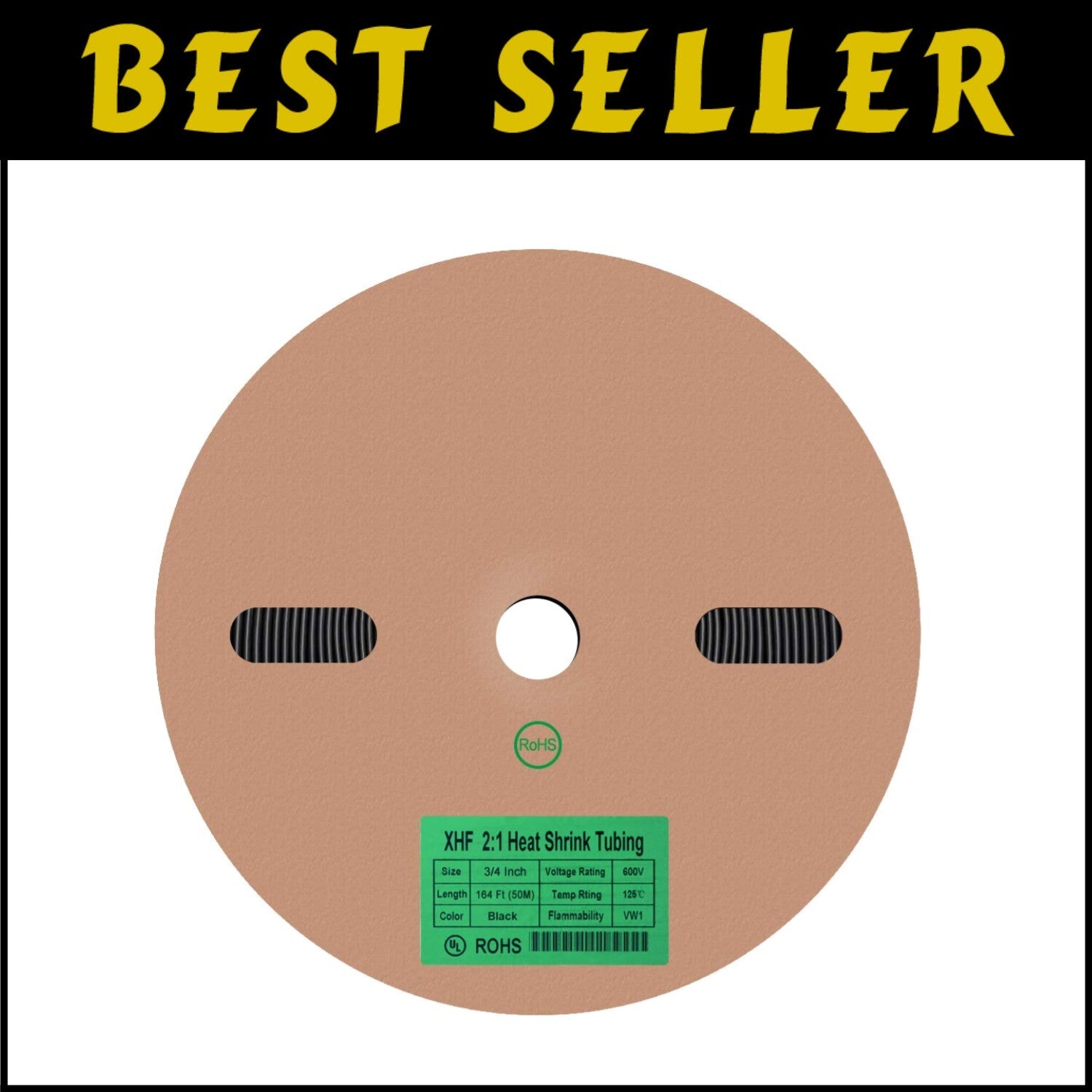 CSA Certified 164 FT Black Heat Shrink Tubes for Safe Electrical Applications