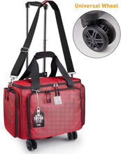 Load image into Gallery viewer, Versatile Red Sewing Machine Bag with Adjustable Trolley Handle – 19x11x13"