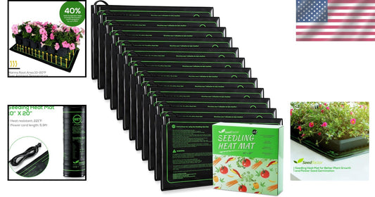 Versatile Indoor Gardening Heat Mat 12 Pack - Safe and Reliable Germination