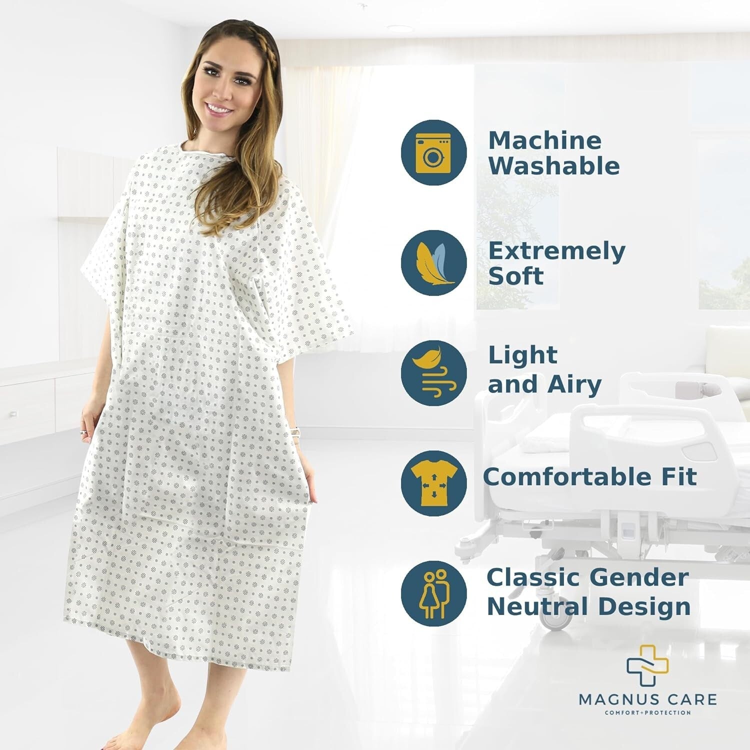 Fashionable Hospital Gowns with Back Tie - Ideal for Labor, Maternity & More