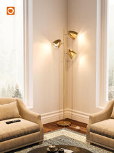 Load image into Gallery viewer, Stylish Gold Standing Floor Lamp with Remote Control, Perfect for Home &amp; Office